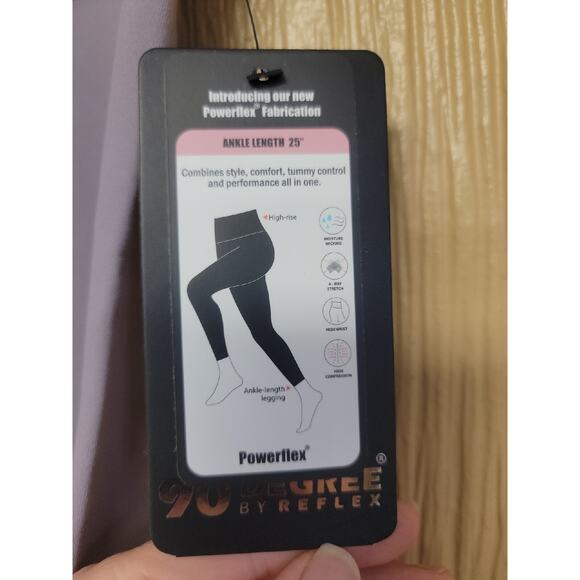 90 Degree by Reflex Ankle Length 25" Yoga Leggings sz XS Lilac - Picture 4 of 6